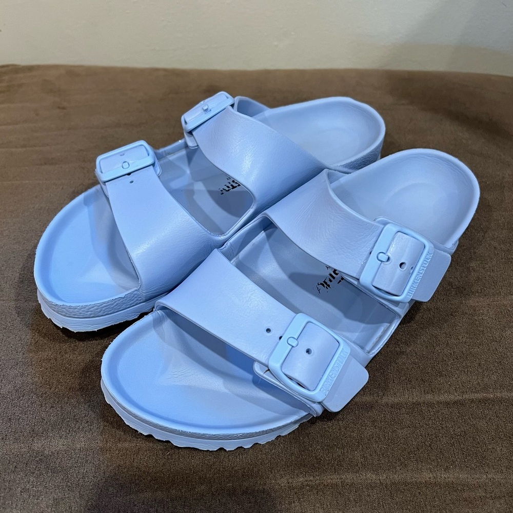 Birkenstock Arizona EVA Sandal Slide size 9 Light Blue